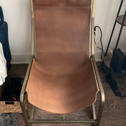 Metal And Leather Chair 