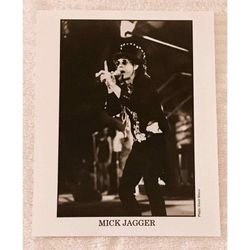 MICK JAGGER Photograph KEVIN MAZUR Promo B&W 8x10 Press Photo Rolling Stones 
