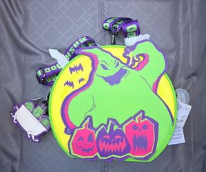 Disney Lounge Fly Oogie Boogie Bash Back Pack/Crossbow. Glow In