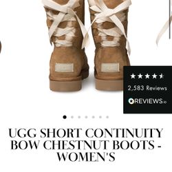 Ugg Short Continuity Bow Size 7