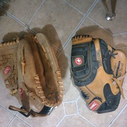 2 Baseball Gloves 