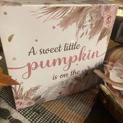 Pumpkin Fall Babyshower Decor