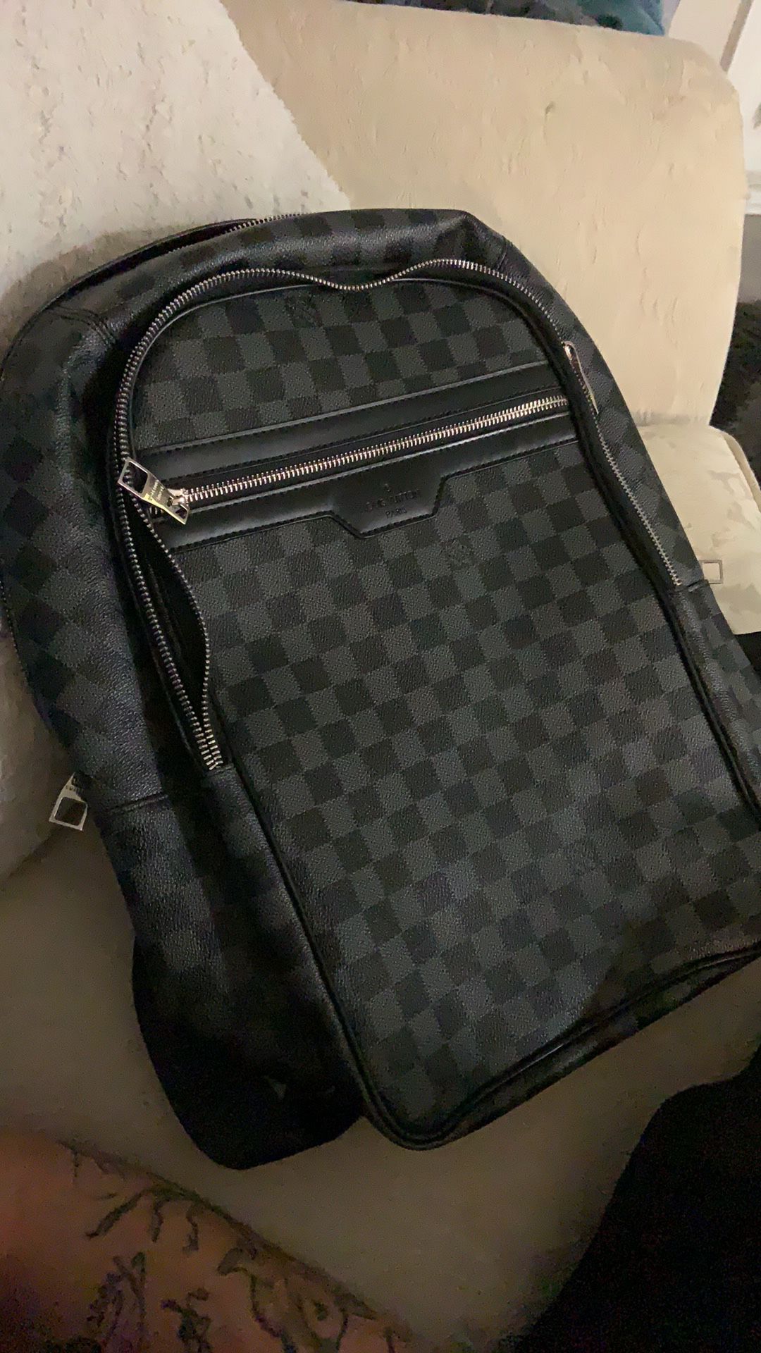 Louis Vuitton black and grey bag authentic
