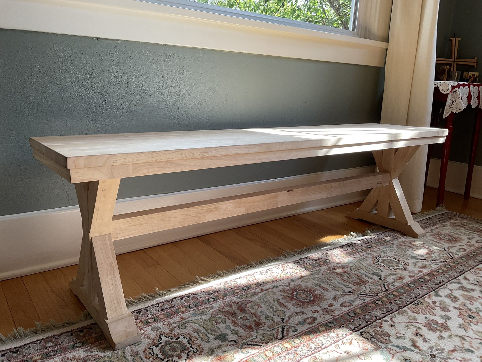 Long Wood Bench.