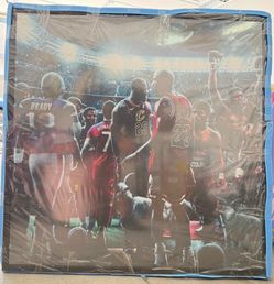 Framed Goat athlete’s poster Michael,Lebron,Brady,Manny,