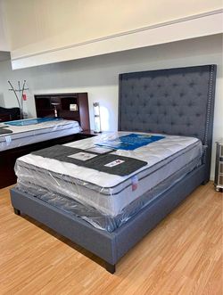 Tall headboard comfy timeless bed frames sizes | King Queen Twin full delivery available