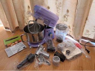 COOKLEE 8.5QT Stand Mixer + ALL Attachments (Lavender)
