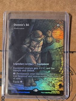 MTG Donnie's Bo Shadowspear (Borderless) - Teenage Mutant Ninja Turtles Source Material (PZA)