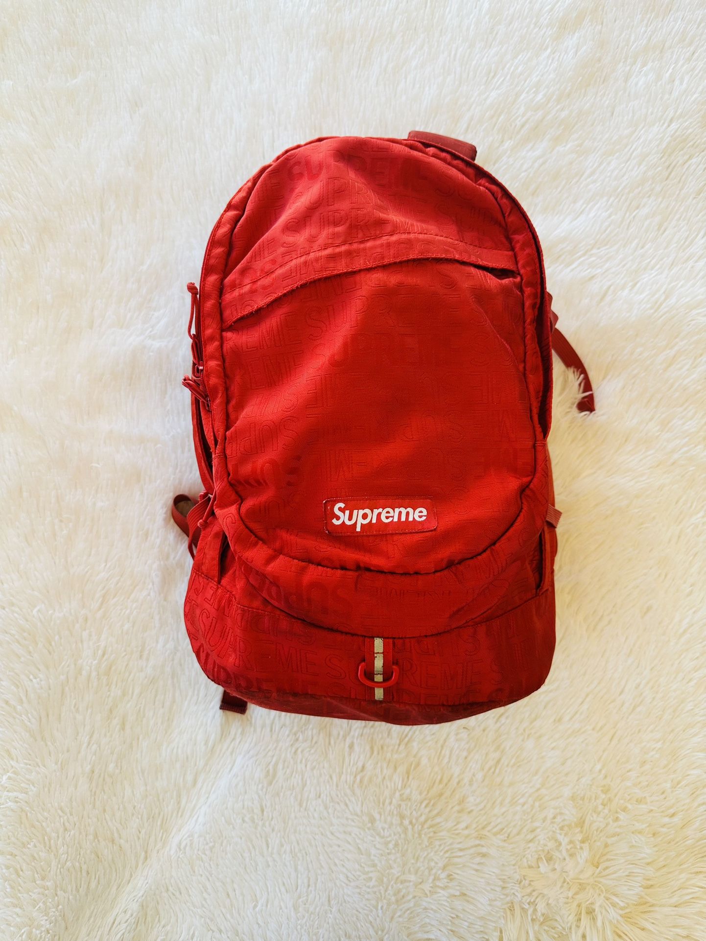 SS19 Supreme Red Backpack Cordura Fabric