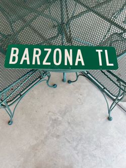 Barzona Trail metal street sign from San Tan  Arizona area - Double Sided