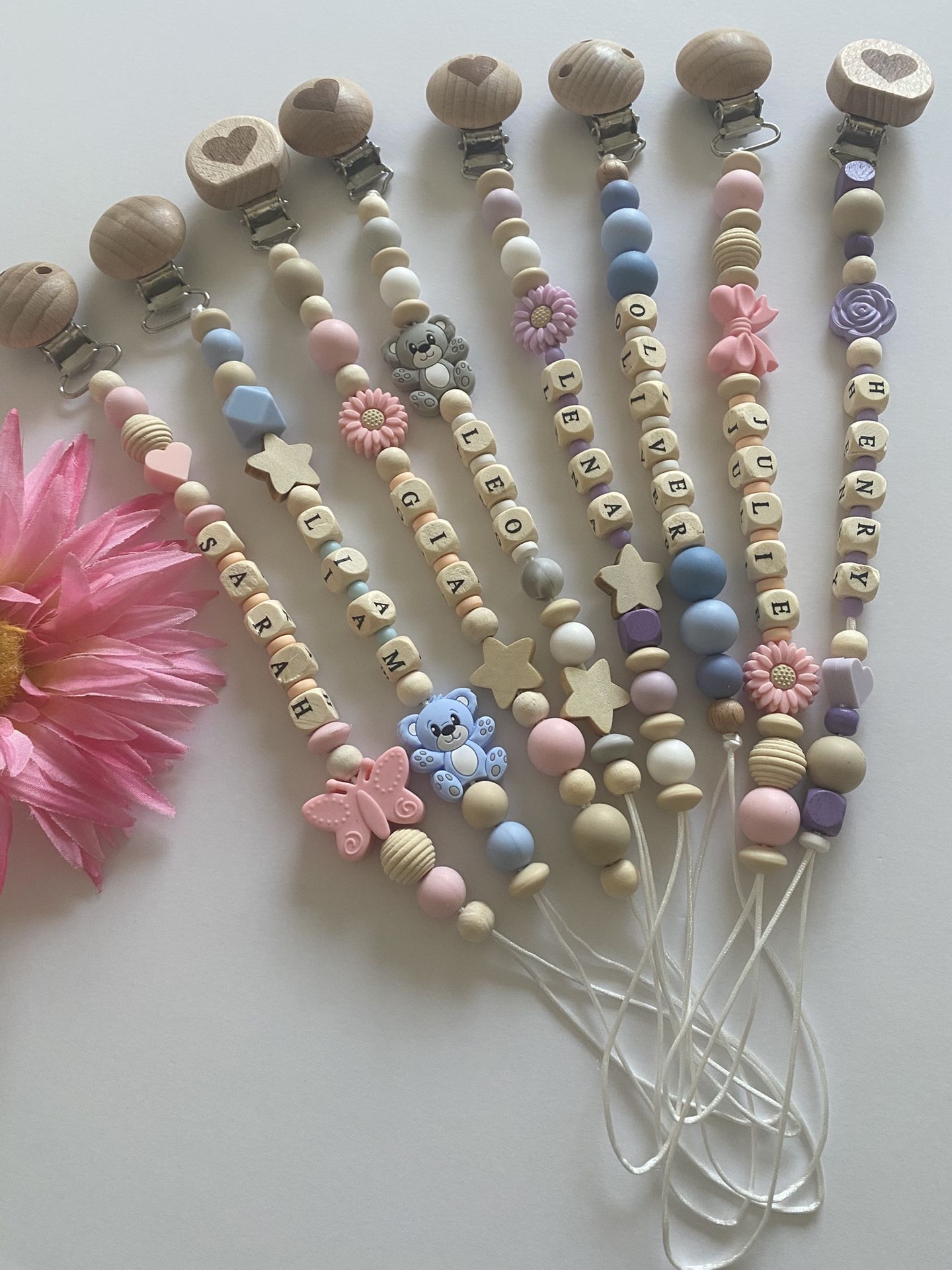 Personalized Pacifier Clip Teether Clip