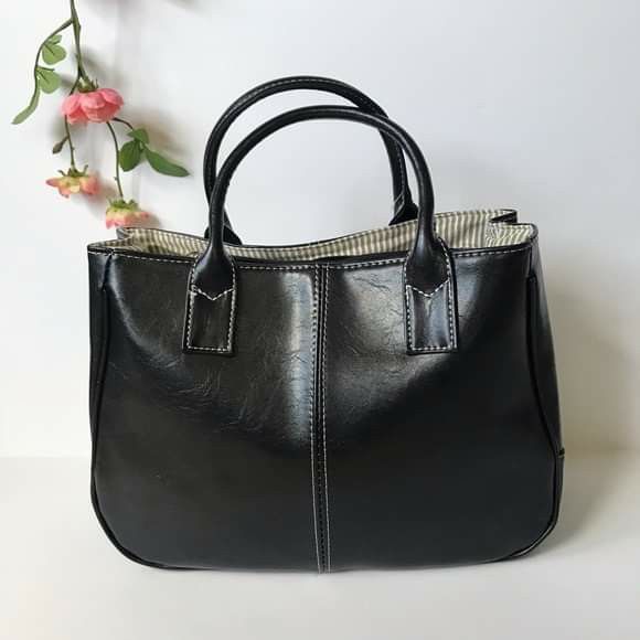 Black top handle hobo Women Fashion handbag