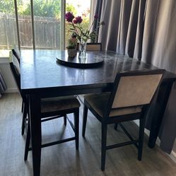 Tall Table, 6 Chairs, Lazy Suzy, Has Scratches Etc 200 OBO 