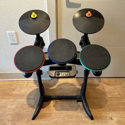 Nintendo Wii Band Hero Drum Kit Set Cymbals Stand (No Pedal) UNTESTED