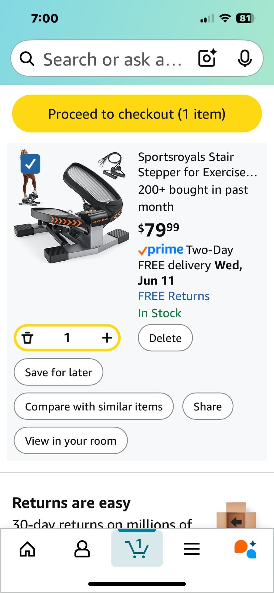 New! Sportsroyals Stair Stepper for Exercises-Twist Stepper with Resistance Bands and 330lbs Weight Capacity