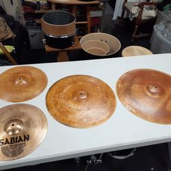 Sabian B8 Cymbal Set Pack 20" Ride 18" Crash 14" Hi Hats Patina Cymbals