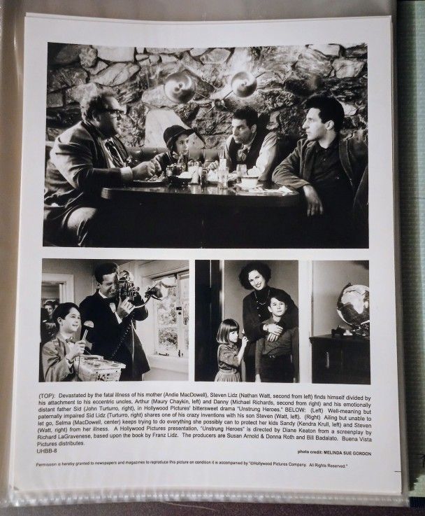 1995 UNSTRUNG HEROES PROMO STILL MICHAEL RICHARDS COMEDY Movie 8x10 Glossy Black and White Photo Vintage Collectible