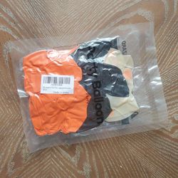 12 Orange, Navy, Clear Balloons