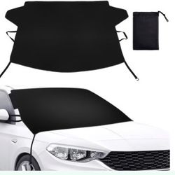 Frost Guard Windshield Covers-600D Oxford Cloth Windshield Snow Cover With Storage Bag, All Weather Windshield Cover69x42 Inches, Suitable For Cars, T