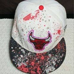 New Era Chicago Bulls Basketball Team Jordan Splatter Hardwood Snapback Hat