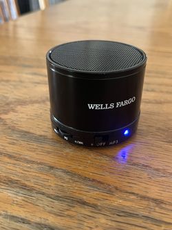 Wells Fargo Black Mini SD Drive MP3 / Bluetooth Speaker SK-S10 & MP3 / SD Drive & Has Microphone Input