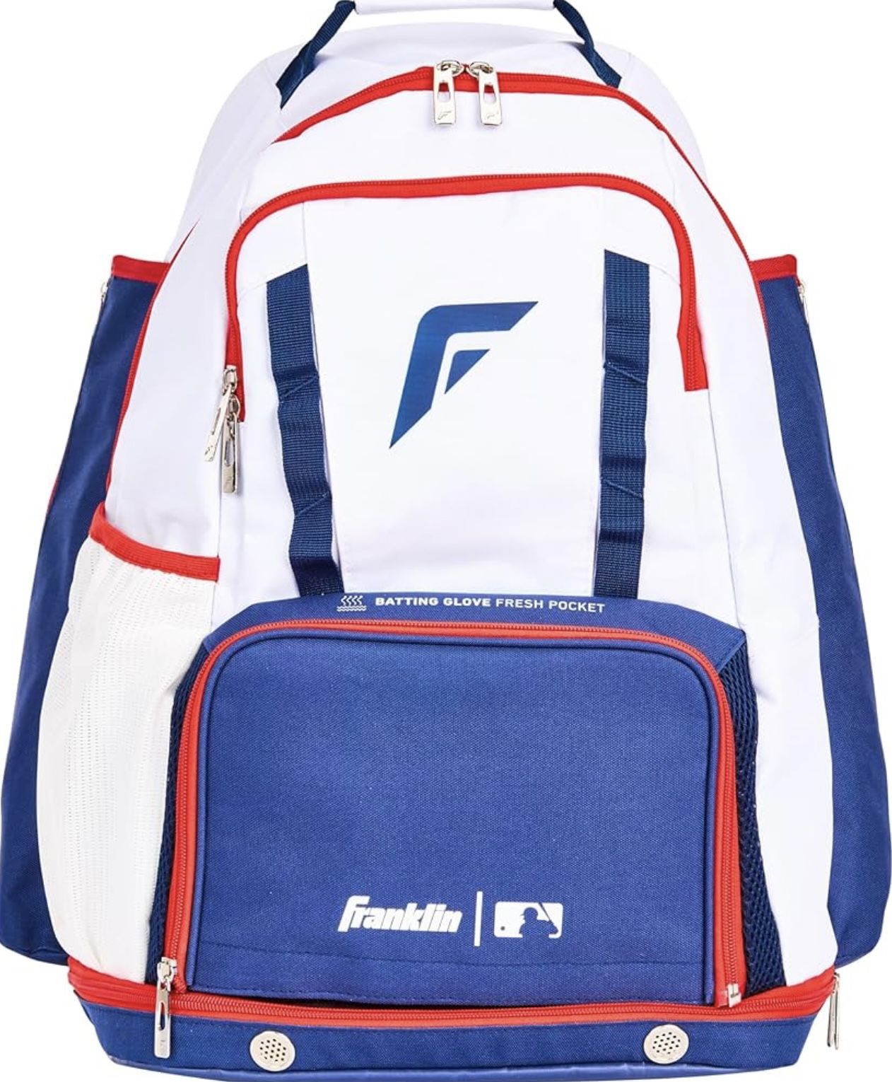 Franklin Sports MLB Gameday Baseball + Softball Backpack – Adult +Youth Equipment + Bat Bag – Stores Batting Gloves, Helmet, Cleats + More - Waterproo
