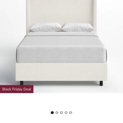 Joss & Main Queen Linen Bed frame 