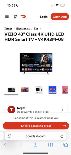 VIZIO 43” Class 4K UHD LED HDR Smart TV 