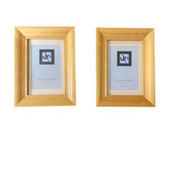 Set Of 2 Wooden Picture Frames, Holds 3.5” X 5”