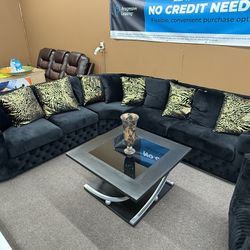 NYRA BLACK 3 PIECE SECTIONAL