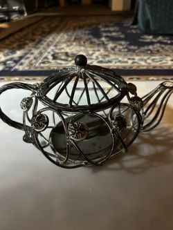 Metal Tea Pot Candle Holder