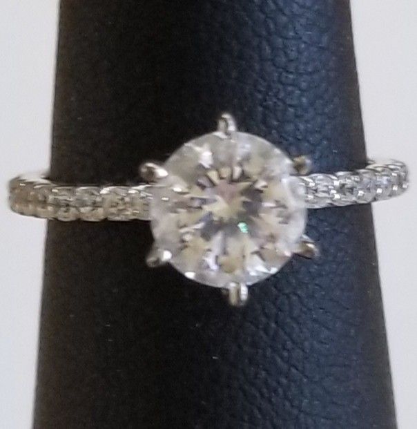 Sterling Silver And Cz Ring