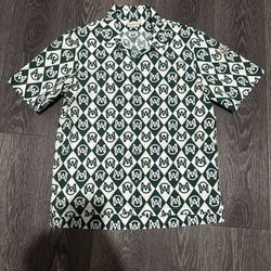 Moncler Monogram Short Sleeve Shirt Green Size M