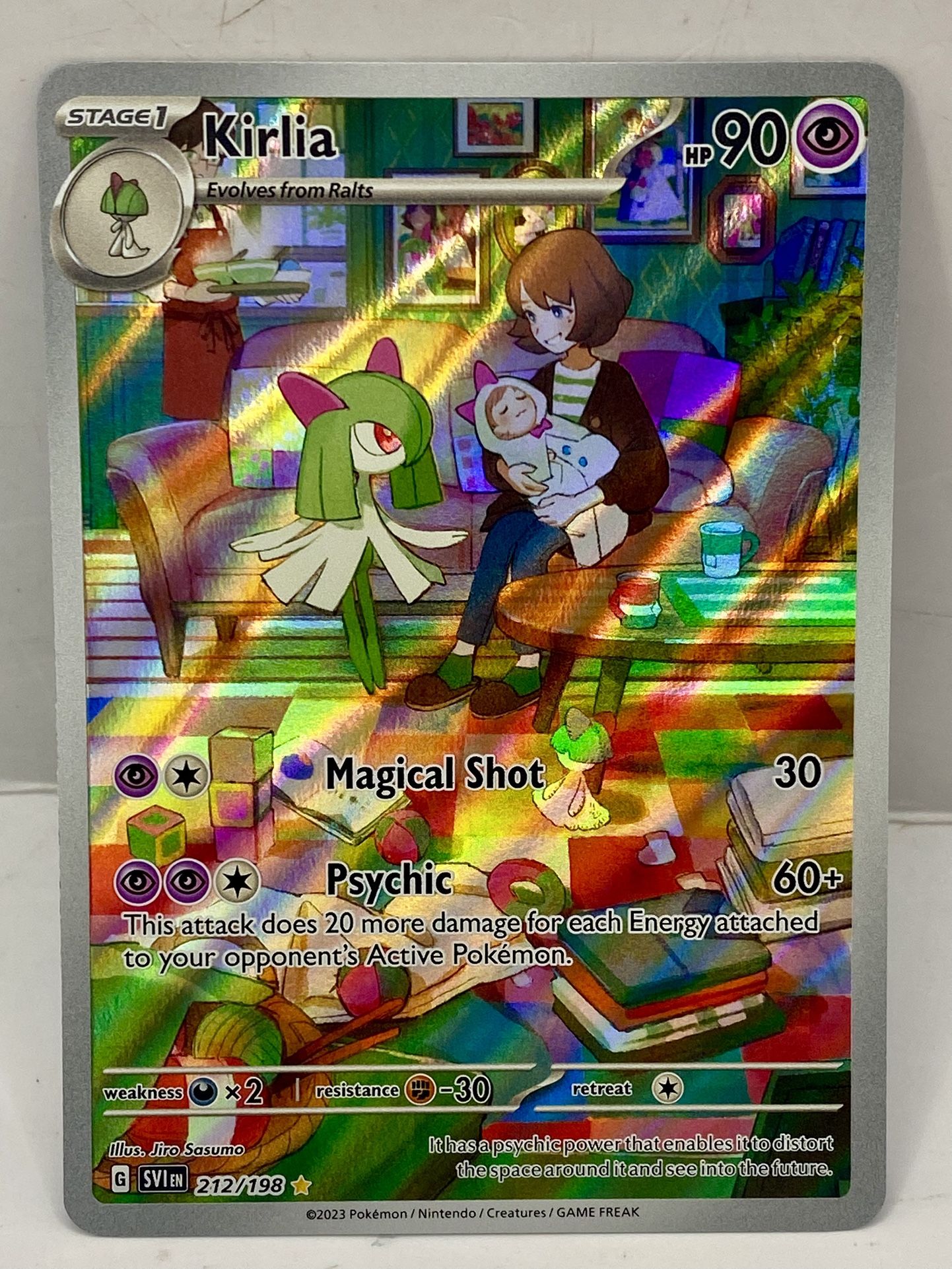 Pokémon TCG Scarlet & Violet Base Set Full Art Holo Rare Kirlia 212/198SV01 Mint