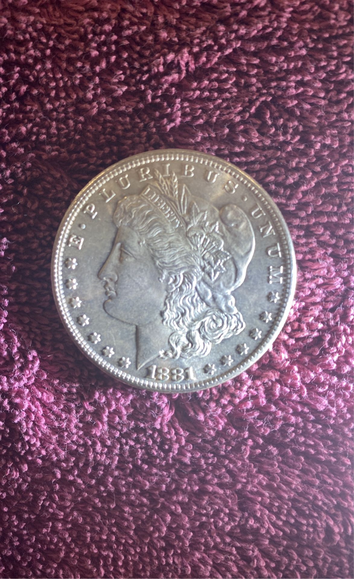 1881  S Morgan Silver Dollar. 