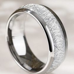 8mm Tungsten Carbide Ring Band Size 10 Men’s.