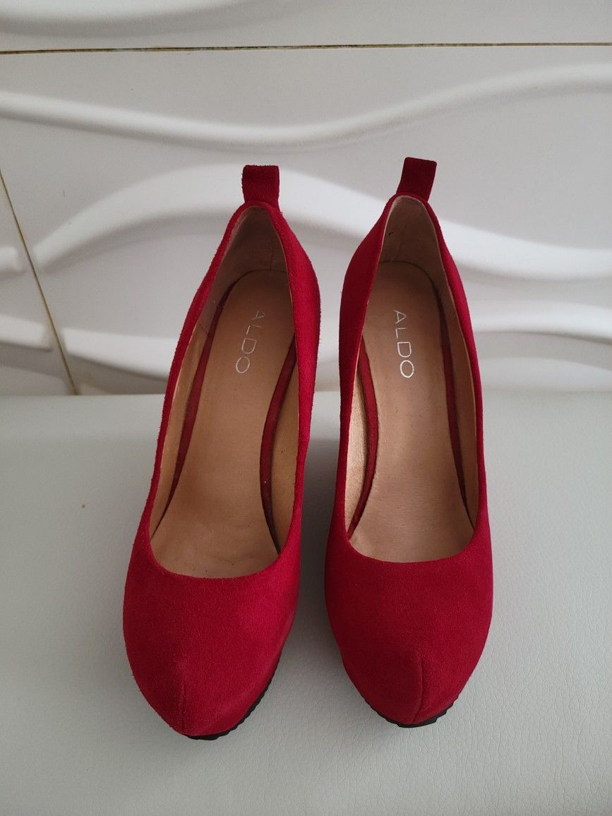 Red Wedge Heels