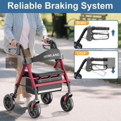 * BRAND NEW * Top Of Line Wide Seat Mobility Walker- 350 Lbs Weight Support / Brand New  In The Box ! 