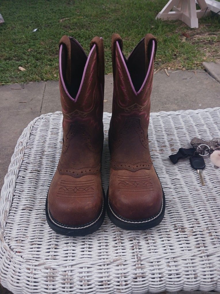 Women Justin Steel Toe Boots