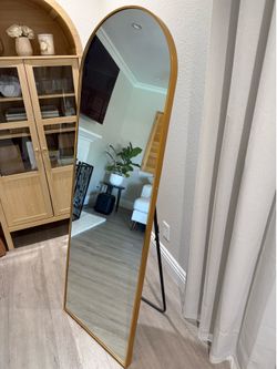 Gold Arched Full-Length Mirror