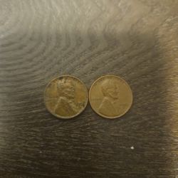 2 1956 D WHEATBACK PENNIES