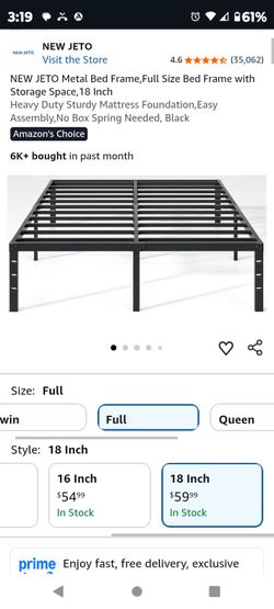 Plat form bed frame