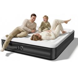 Queen Size self Inflating Blow up air Mattress with Built in Pump