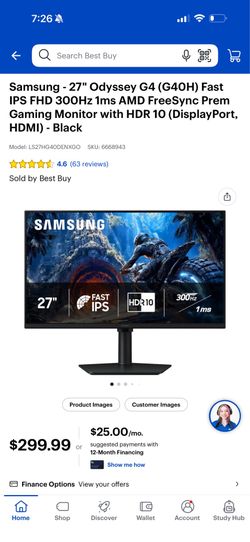Samsung G4 Gaming Monitor