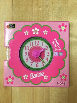 BARBIE DOLL TIME TO LEARN CLOCK VHTF - DIAL MOVES ON THE SIDE 1998