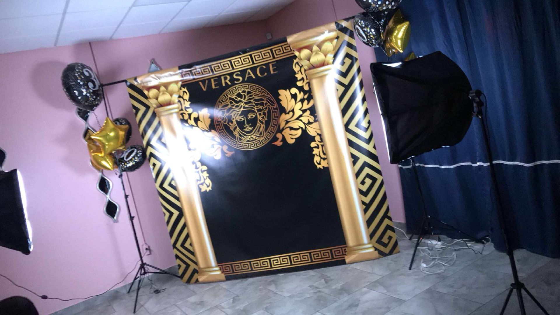 Versace Birthday Backdrop