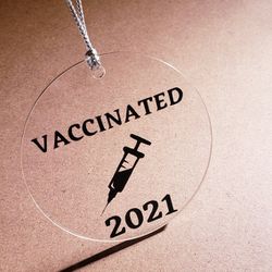 Vaccinated 2021 Transparent Ornament 