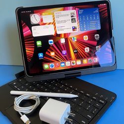 256GB Apple IPad Pro 11” 3rd Generation (2021 model / M1 chip ) WiFi + cellular (5G / AT&T, T-Mobile, Verizon etc) with pen, keyboard & Accessories