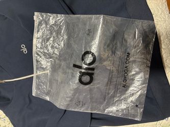 Alo Yoga Navy Zip-Up Jacket Size small