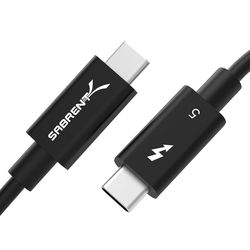 SABRENT Thunderbolt 5 Certified Cable 3ft [NEW] – 120Gbps Bandwidth, USB4 v2 Compatible, 240W PD 3.1 EPR, DisplayPort 2.1, PCIe 4-Lane, Backward Compa